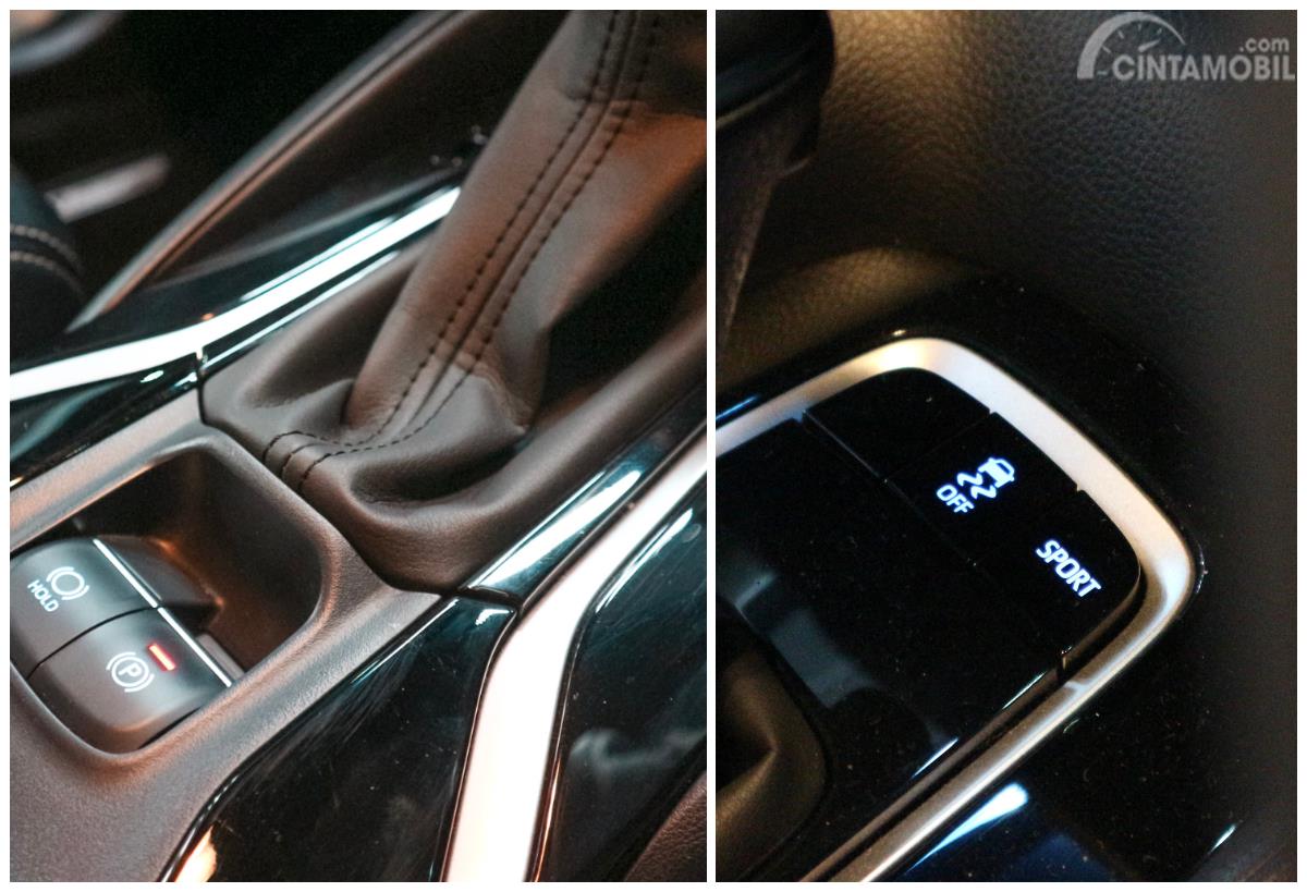 Gambar menunjukkan tampilan Toyota Corolla Altis 1.8 V 2019 memiliki mode sport