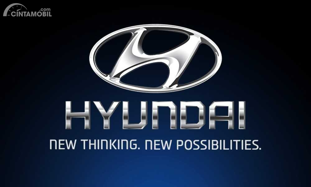 Gambar menunjukkan logo dari mobil Hyundai