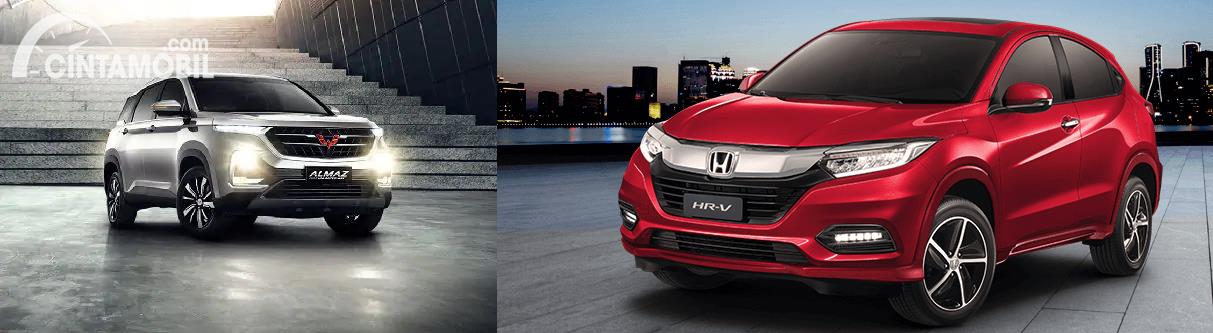 Gambar menunjukkan bandingkan antara Wuling Almaz vs Honda HR-V