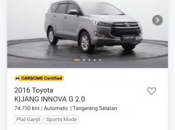 Toyota Kijang Innova G A/T Gasoline 2016 MPV