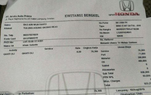 Lampung Honda Brio E 2016 Kondisi Terawat 4156986