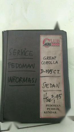 Great corolla 94 D bandung barat stnk bpkb faktur service book manual