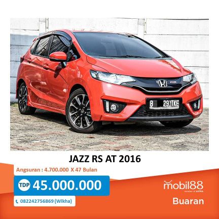 Honda Jazz RS AT 1.5 2016 Merah , Siap Jalan!! #Mobil88buaran