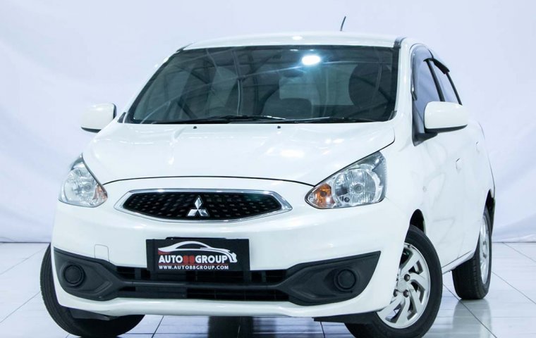 PROMO DP 2 JUTA MITSUBISHI NEW MIRAGE (WHITE PEARL) TYPE GLX 1.5CC M/T (2016)