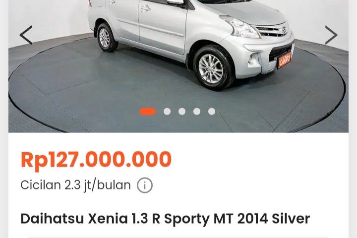 Daihatsu Xenia R SPORTY 2014 Silver