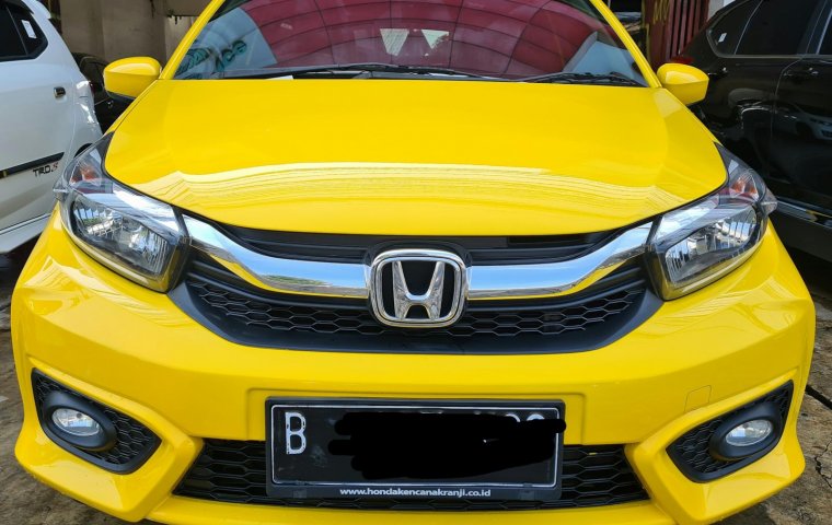 Honda Brio Satya E AT ( Matic ) 2019 Kuning Km 43rban  Siap Pakai