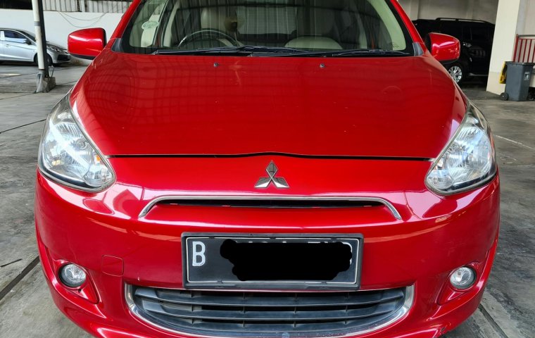 Mitsubishi Mirage Exceed 1.2 AT ( Matic ) 2013 Merah  Km 111rban  Siap Pakai