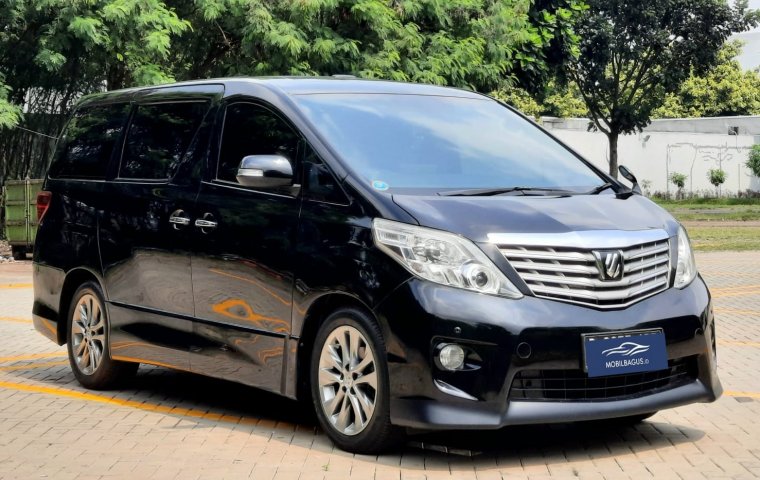 Toyota Alphard 2.4 S MPV AT 2011 HITAM Km 58 rb Dp 5,9 Jt No Pol Ganjil