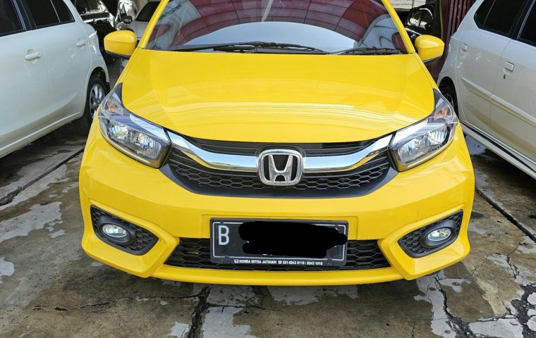 Honda Brio Satya E AT ( Matic ) 2022 Kuning Km 35rban Good Condition Siap Pakai