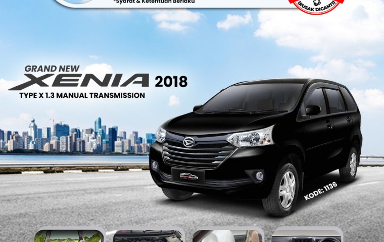 DAIHATSU GRAND NEW XENIA (BLACK METALLIC)  TYPE X STANDAR 1.3 M/T (2018)