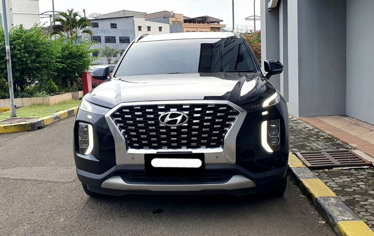 Hyundai Palisade Signature 2022 diesel biru km 35 ribuan