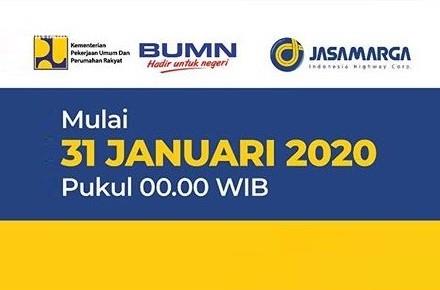 Tarif Baru Tol Dalam Kota Berlaku Mulai 31 Januari 2020