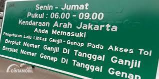 Peraturan Ganjil Genap Ditiadakan sampai 19 April 2020