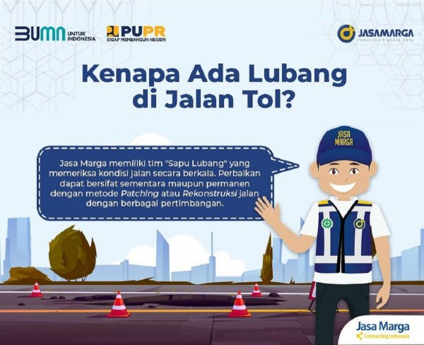 Ini Penyebab Jalan Tol Berlubang