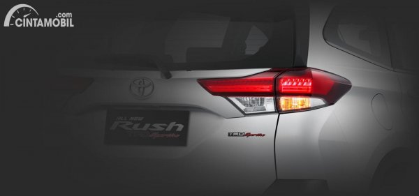 Gambar menunjukkan fitur keselamatan dari mobil Toyota Rush