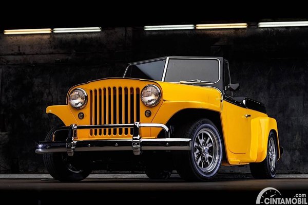 Modifikasi Mobil Jeep Willys Jeepster Berjantung Mesin V8 Milik Ford