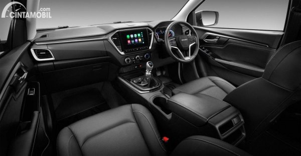 Gambar menunjukkan tampilan interior dari Isuzu D-Max