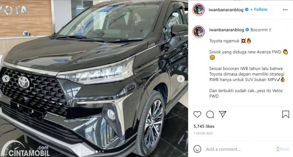 Toyota Avanza 2022 Bocor di Media Sosial, Lebih Canggih dan Garang!
