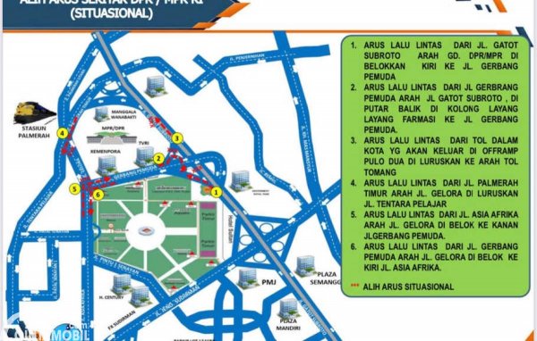 Demo 11 April Pindah ke DPR, Ada Pengalihan Arus di Jalan Ini